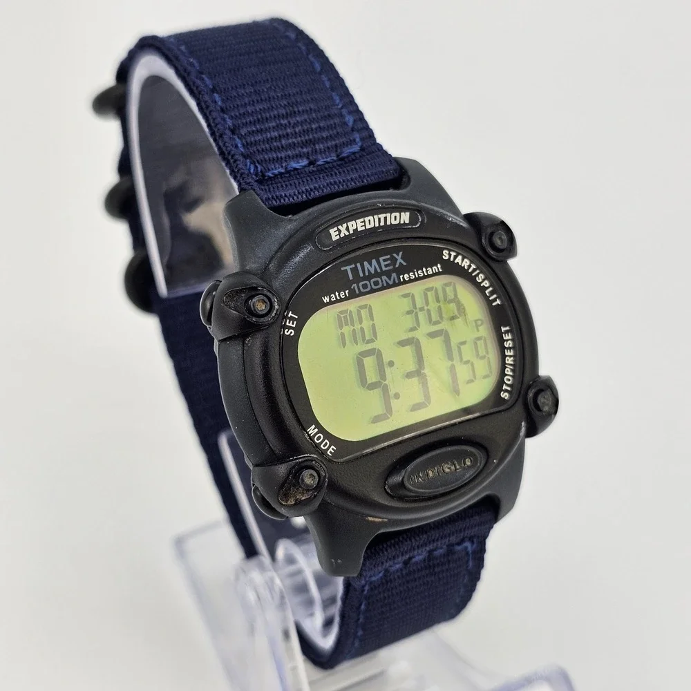 Timex Expedition 866 Men's Watch 39MM NEW Dark Blue Nylon Bands‎ New Battery